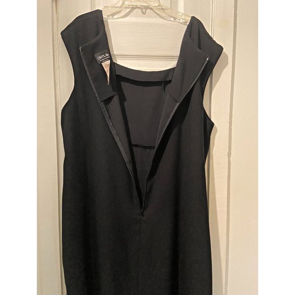 OnyxNite by Wendye Chaitin black sleeveless shift dress sz 24 - Picture 6 of 7